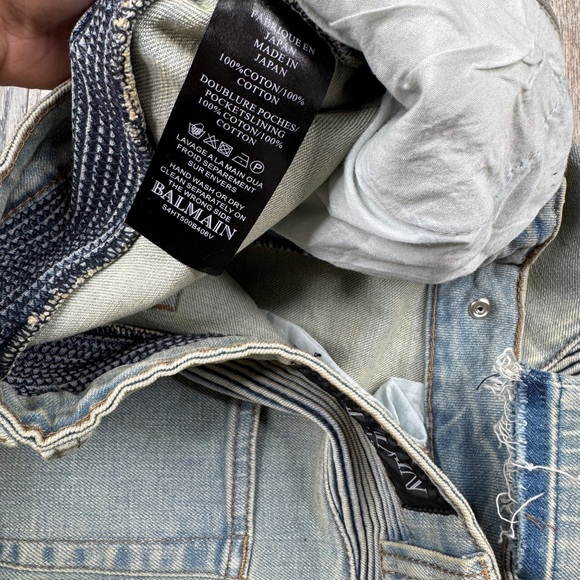 Balmain blue ribbed detail denim jeans size 30 - Picture 10 of 13